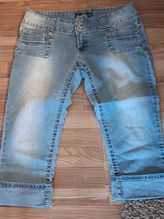 Angels Denim - Angels Light Blue Cropped Ankle Jeans with Triple-Button Waist